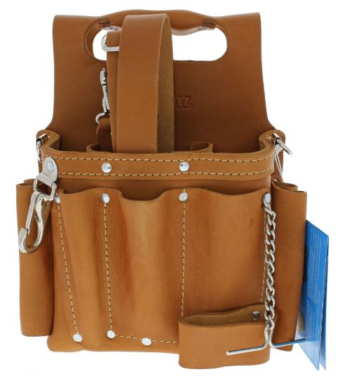 Picture of Ideal® Industries Premium Leather Tool Pouch W/ Shoulder Strap Part# - 35-950