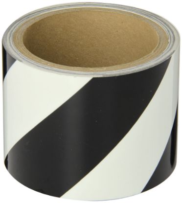 Picture of Brady® 3" Glow In The Dark Striped Tape Part# - 76431