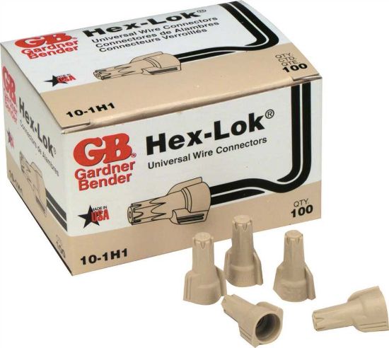 Picture of Gardner Bender Hex-Lok Wire Connectortan H1 Part# - 10-1H1