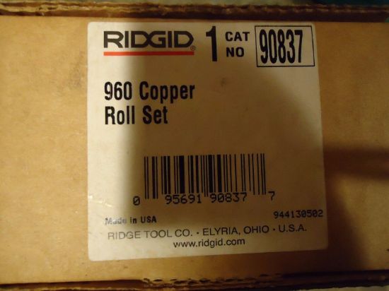 Picture of Ridgid® Roll Set For 2"-6" Copper Tube Type L-M-Dwv Part# - 90837