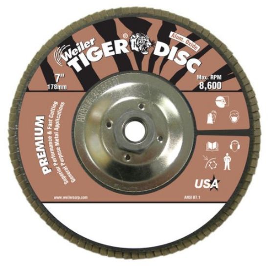 Picture of Weiler® Tiger Disc 7" 36Grit 5/8-11 Part# - 50632