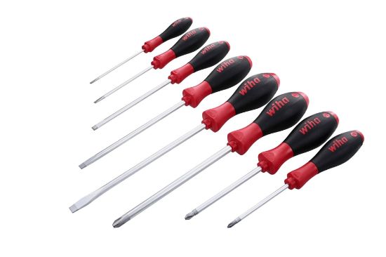 Picture of Wiha Tools 8 Piece Soft Finish Screwdriver Set (Slot/Phil) Part# - 30298