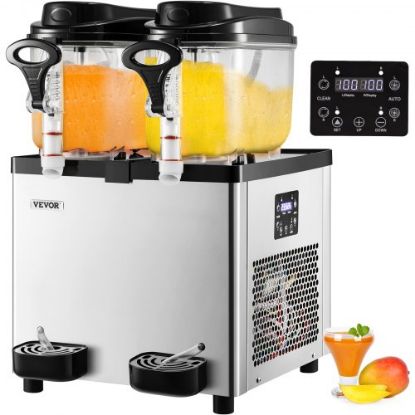 Picture of VEVOR 110V Slushy Machine 30L Triple Bowl Margarita Frozen Drink Maker 800W Automatic Clean Day and Night Modes for Supermarkets Cafes Restaurants Snack Bars Commercial Use