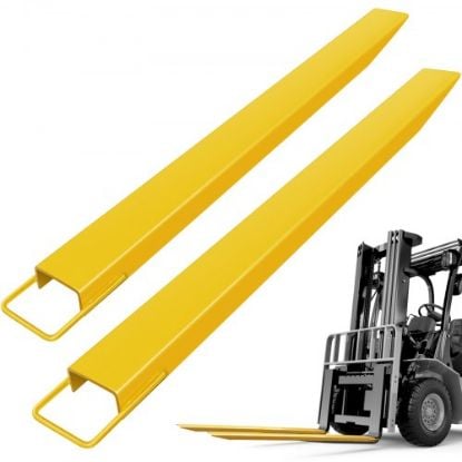 Picture of VEVOR Pallet Fork Extension 72 Inch Length 4.5 Inch Width, Heavy Duty Alloy Steel Fork Extensions for forklifts, 1 Pair Forklift Extension, Yellow