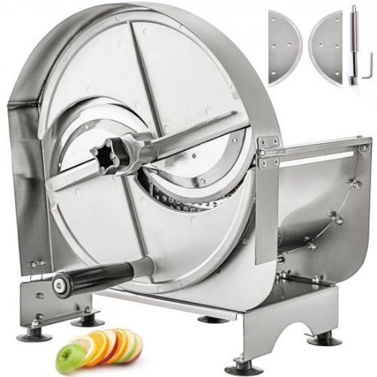 Picture of VEVOR Commercial Vegetable Slicer, 0.2-12mm Adjustable Thickness Manual Vegetable Slicer, Stainless Steel Multifunctional Commercial Manual Slicer, for Slicing Fruit Lemon Onion Cabbage