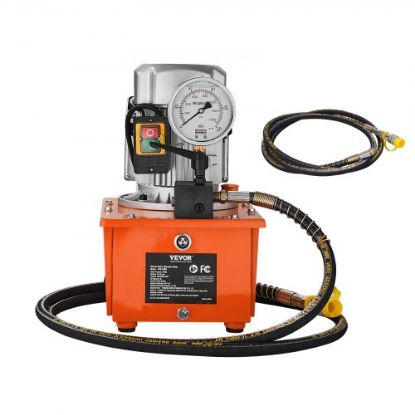 Picture of VEVOR Single Acting Hydraulic Pump 12V DC Hydraulic Power Unit 3.75 Gallon Dump Trailer Pump Steel Hydraulic Power Unit (Steel, 15 Quart/Single Acting)