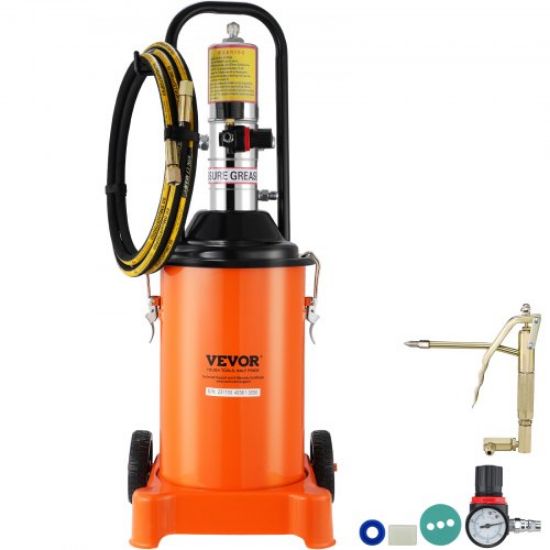 Picture of VEVOR Portable 20L Grease Pump Set Electric 5 Gallon Air Operated Grease Pump with 20FT High Pressure Hydraulic Hose