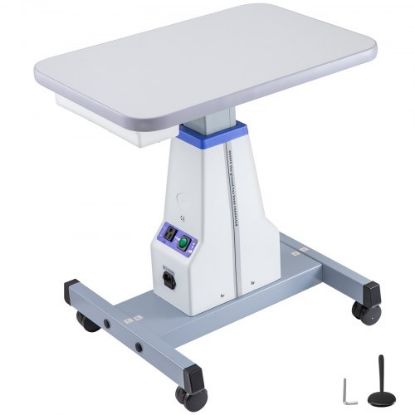 Picture of VEVOR Motorized Instrument Table Professional Medical Cart Dental Cart Adjustable Optical Eyeglass Motorized Instrument Work Table for 2 Instruments (A16 22.8"x15.7")