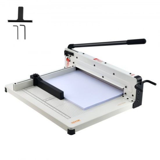 Picture of VEVOR Paper Cutter 12Inch A4 Commercial Heavy Duty Paper Cutter 300 Sheets 45HRC Hardness Stack Cutter Metal Base Desktop Stack Cutter for Home Office (A4)