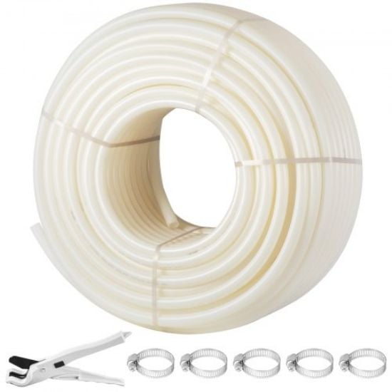 Picture of VEVOR 1000Ft PEX Tubing Pipe 1/2" PEX Tubing Oxygen Barrier Radiant Floor PEX Pipe Radiant Heat Floor Heating Plumbing Cold and Hot Water Tubing