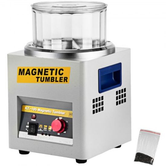 Picture of VEVOR Magnetic Tumbler, 180mm Jewelry Polisher Tumbler,2000 RPM KT-185 Jewelry Polisher Finisher with Adjustable Direction and Time for Jewelry (185mm)