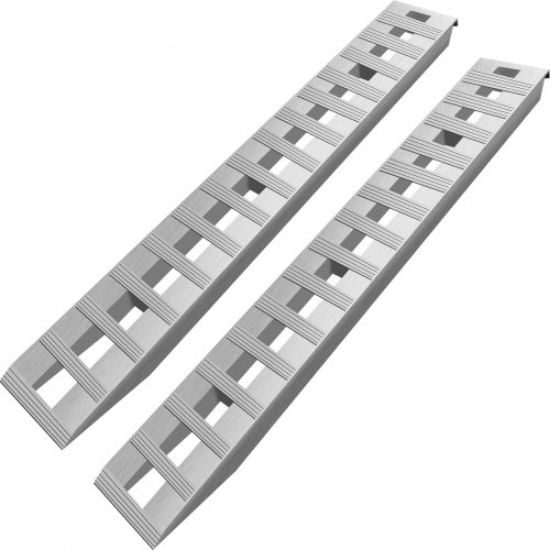 Picture of VEVOR 60'' X 12'' X 2.5''Aluminum Trailer Ramps 6000LBS Total Beavertail Hook End 1 Pair 2 Ramps