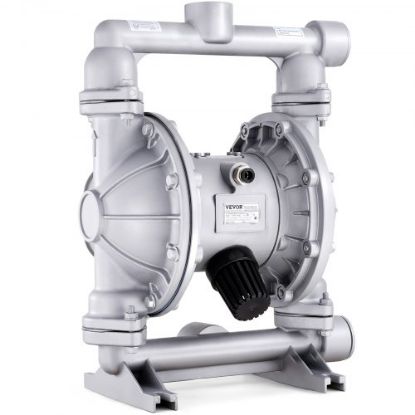 Picture of VEVOR Air-Operated Double Diaphragm Pump, 1/2 in Inlet & Outlet, Stainless Steel Body, 8.8 GPM & Max 120PSI, PTFE Diaphragm Pneumatic Transfer Pump for Petroleum, Diesel, Oil & Low Viscosity Fluids