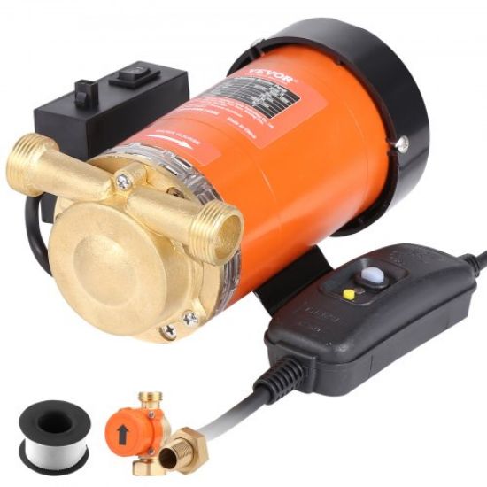 Picture of VEVOR Recirculating Pump, 93W 110V Water Circulator Circulating Pump NPT 3/4" w/Brass Fittings, 3-speed Control Recirculation 9.5 Gpm RS15-6 for Electric Water Heater System