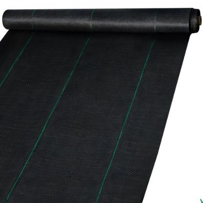 Picture of VEVOR 3FTx300FT Premium Weed Barrier Fabric Heavy Duty 3.2OZ, Woven Weed Control Fabric, High Permeability Good for Flower Bed, Geotextile Fabric for Underlayment, Polyethylene Ground Cover