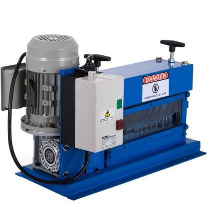 Picture of VEVOR Cable Wire Stripping Machine 18 AWG - 1" OD Wire Range, Portable Powered Wire Stripper Machine 11 Channels 10 Blades,Automatic Wire Stripping Tool 75ft/minute,for Recycling Copper Wire