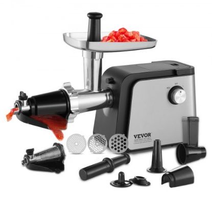 Picture of VEVOR 110V Electric Tomato Strainer 370W Commercial Grade Tomato Milling Machine Stainless Steel Tomato Press and Strainer 90-160 Kg/H Pure Copper Motor Food Strainer and Sauce Maker