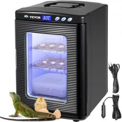 Picture of VEVOR Red Reptile Incubator 25L Scientific Lab Incubator Digital Incubator Cooling and Heating 5-60°C Reptile Egg Incubator 12V/110V Work for Small Reptiles