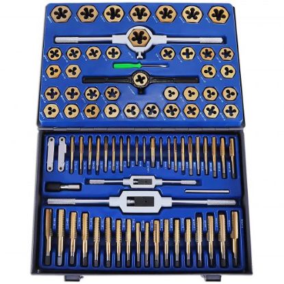 Picture of VEVOR 86PC Tap and Die set, Tap and Die Set Metric and Standard, Large Tap and Die Set, SAE and Metric Tap and Die Set With Storage Case, Tap Set Include Metric Size M3 to M16 and SAE Size