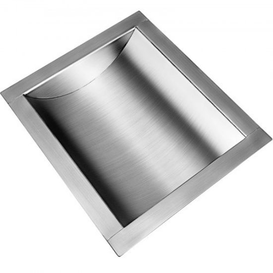 Picture of VEVOR 304 Stainless Steel Drop-in Deal Tray 12\" Deep x 10\" Wide x 1.6\" High Brushed Finish for Cash Register Window