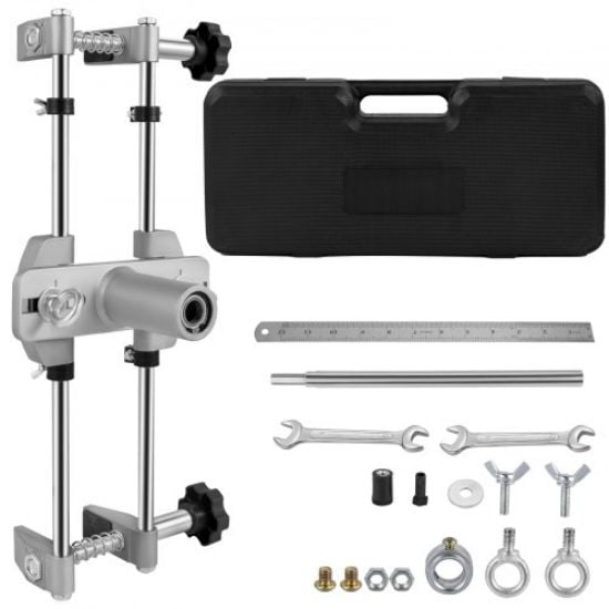 Picture of VEVOR 16-Piece Door Lock Hole Opener Kit, Lock Mortiser Door Fitting Kit with 3pcs Tungsten Steel Cutters & Accessories,Mortising Jig Tool Hole Saw Door Opener, for Wooden Doors