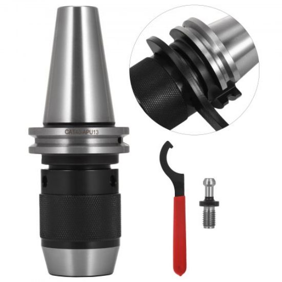 Picture of VEVOR Integrated CAT40 Collet Chuck Keyless Drill Chuck 1/2 inch for CAT40 CNC Engraving Machine & Milling Lathe Tool (CAT40)