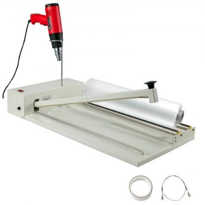 Picture of VEVOR 12" Shrink Wrap Sealer? 450W I-Bar Shrink Wrap Machine, Wrap Sealer with Heat Gun and Shrink Film Suit for PVC POF Film