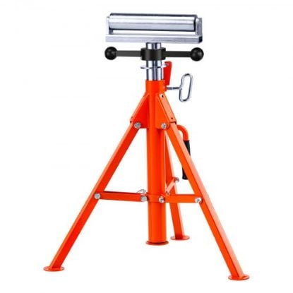 Picture of VEVOR V Head Pipe Stand 1/8"-12" Capacity,Adjustable Height 20"-37",Pipe Jack Stands 2500 lb. Load Capacity,Portable Folding Pipe Stands, Carbon Steel Body More Durable