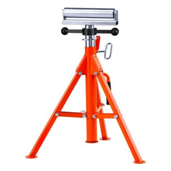 Picture of VEVOR V Head Pipe Stand 1/8"-12" Capacity,Adjustable Height 20"-37",Pipe Jack Stands 2500 lb. Load Capacity,Portable Folding Pipe Stands, Carbon Steel Body More Durable