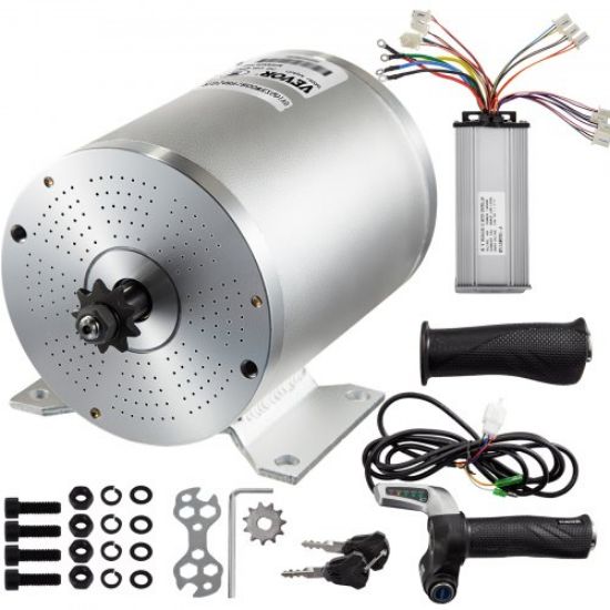 Picture of 2000W 48V DC Brushless Motor w/Mounting Bracket &Controller &Key For E-Scooter