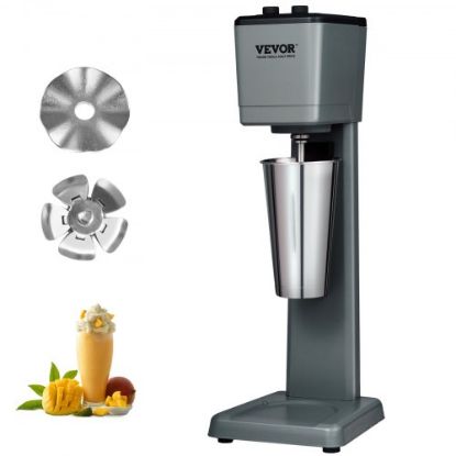 Picture of VEVOR Milkshake Maker, Double-Head Milkshake Machine, 560W Milkshake Mixer, Malt Maker with 800ml Cups (Stainless Steel/PC), 2-Speed Electric Milk Shake Machine, 36000RPM Drink Mixer, Stainless Steel