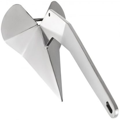 Picture of 14lb 6.35 kg Stainless Steel Delta Style Boat Anchor Boats From 20-35 ft