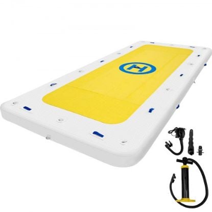 Picture of Inflatable Dock Platform, Inflatable Floating Dock 8x5 ft with Electric Air Pump