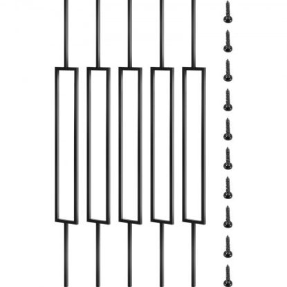 Picture of VEVOR Deck Balusters, 61 Pack Metal Deck Spindles, 32.25"x1" Staircase Baluster with Screws, Aluminum Alloy Deck Railing for Wood and Composite Deck,Stylish Baluster for Outdoor Stair Deck Porch