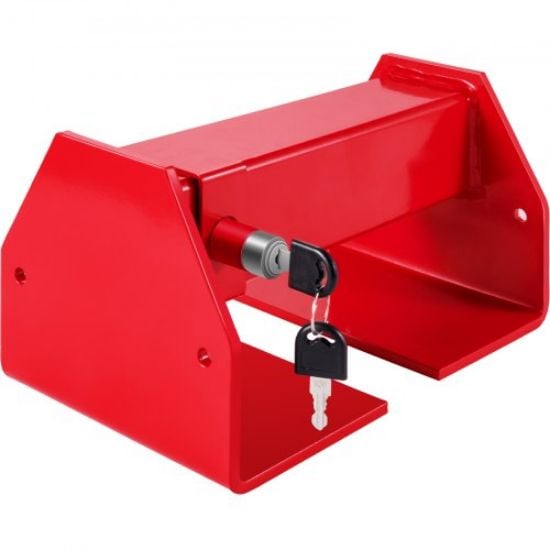 Picture of VEVOR Cargo Container Lock 9.84"-17.32" Locking Distance,Semi Truck Door Locks with 2 Keys, Shipping Container Accessories Red Powder-Coated with Spring Lock (Small Size)