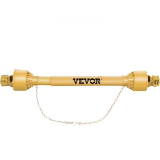 Picture of VEVOR PTO Shaft, 1-3/8" PTO Drive Shaft, 6 Spline Both Ends PTO Driveline Shaft, Series 4 Tractor PTO Shaft, 31.5"-41" Brush Hog PTO Shaft, Yellow PTO Shaft w/Slip Clutch for Bush Hog/Finish Mower