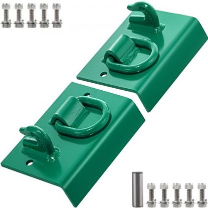 Picture of VEVOR Tractor Bolt on Hooks, 1/4" Compact Bolt on Grab Hooks, Max 4700LBS G70 Forged Bolt on Hooks for Tractor Bucket with 1/2" Shackles, Work Well for Tractor Bucket, RV, UTV, Truck Hardware Includ