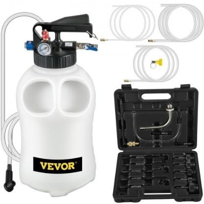 Picture of VEVOR Transmission Fluid Pressure Bleeder, 7.5L Large Capacity Transmission Oil Replacement Tool Set with 15 PCS ATF Filler Adapters, Transmission Oil Replacement Kit for Most Cars with Pressure Gauge