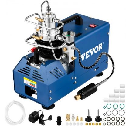 Picture of VEVOR High Pressure Compressor, 4500PSI/30MPA/300BAR High Pressure Air Compressor, 1800W 110V Manual Stop Air Rifle Compressor Suitable for Paintball Air Rifle, PCP Rifle, Air Pistol, Diving Bottle