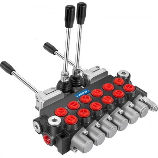 Picture of VEVOR Hydraulic Directional Control Valve, 7 Spool Hydraulic Spool Valve, 11 GPM Hydraulic Loader Valve, 4500 PSI Directional Control Valve, Hydraulic Valves And Controls For Tractors Loaders Tanks