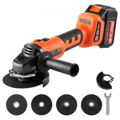 Picture of VEVOR Angle Grinder, 4-1/2 Inch Powerful Grinder Tool 11Amp Power Grinder with Paddle Switch and 360° Rotational Guard, 12000rpm Power Angle Grinders for Cutting and Grinding Metal, Stone, Wood, etc