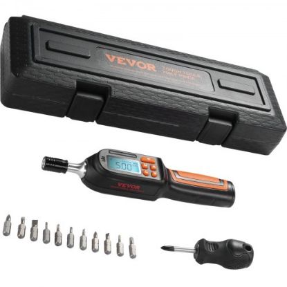 Picture of VEVOR Torque Screwdriver, 1/4" Drive Screwdriver Torque Wrench, Torque Screwdriver Electrician 10-70 in/lbs Torque Range Accurate to ±5%, Adjustable inch Pound Torque Screwdriver with Bits & Case