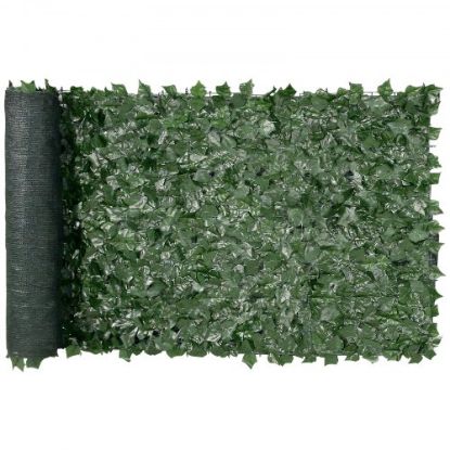 Picture of VEVOR Artificial Ivy Privacy Fence Screen, 39"x158" Ivy Fence, PP Faux Ivy Leaf Artificial Hedges Fence, Faux Greenery Outdoor Privacy Panel Decoration for Garden, Decor, Balcony, Patio, Indoor