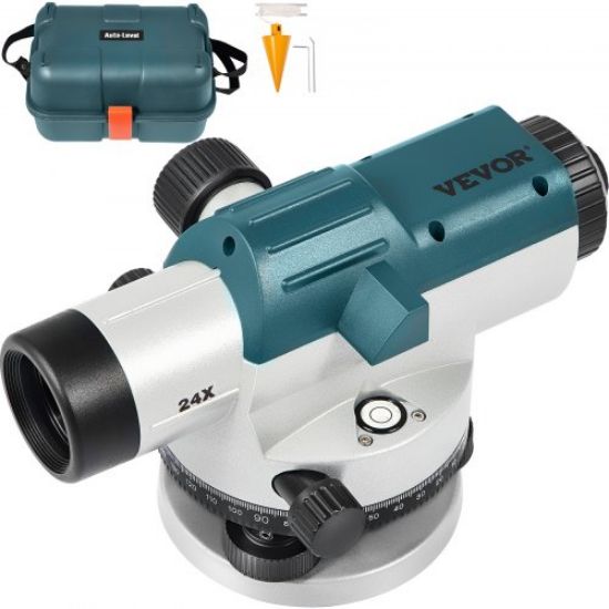 Picture of VEVOR Automatic Optical Level 26X Optical Auto Level Kit High Precision Height/Distance/Angle Level Measure Builders Level with Magnetic Dampened Compensator and Transport Lock, IP54 Waterproof