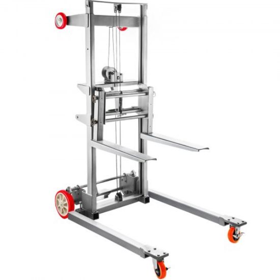 Picture of VEVOR Manual Winch Stacker Material Lift 63" Max Height 551 lbs Capacity Lift