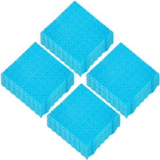 Picture of VEVOR Drainage Tiles Interlocking 25 Pack Blue, Outdoor Modular Interlocking Deck Tile 11.8x11.8x0.5 Inches, Dry Deck Tiles for Pool Shower Sauna Bathroom Deck Patio Garage