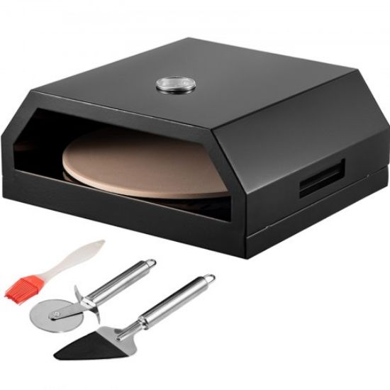 Picture of VEVOR Pizza Oven Kit,Stainless Steel Portable Pizza Oven for Gas, Pizza Oven Set with Professional Pizza Baking Tools Including 12" Cordierite Pizza Stone, Pizza Shovel, Pizza Cutter, Thermometer.