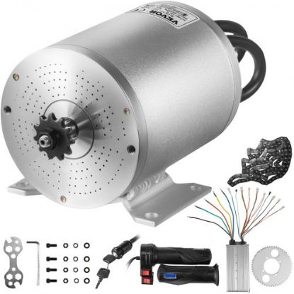 Picture of VEVOR Electric Brushless DC Motor,48V 2000W Brushless Electric Motor,4300 RPM High Speed Motor,w/ 34A Controller and Throttle Grip for Go Kart ATV Electric Scooter Motorcycle Mid Drive Motor DIY Part