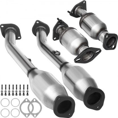 Picture of VEVOR Duramax Header Bolt On Passenger Side up-Pipe with Gaskets Fits for 2001-2016 GM 6.6L Diesel LB7 LLY LBZ LMM LML 6.6L Silver