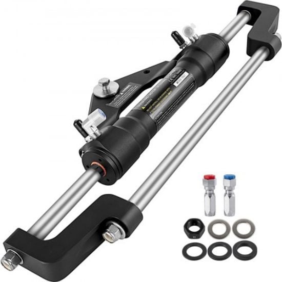 Picture of VEVOR Hydraulic Steering Cylinder 300HP, Hydraulic Steering Front Mount Hydraulic Outboard Marine Steering Kit Without Hydraulic Hose and Helm for Outboards Boat Steering System